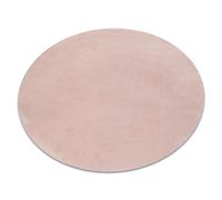 Tapis cercle POSH Shaggy rose pâle très épais en peluche antidérapant lavable cercle 80 cm