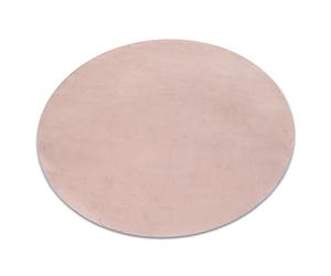 Tapis cercle POSH Shaggy rose pâle très épais en peluche antidérapant lavable cercle 80 cm
