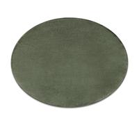 Tapis cercle POSH Shaggy verte très épais en peluche antidérapant lavable cercle 80 cm