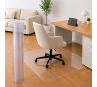 Tapis Chaise de Bureau Transparent 90 x 120 cm, sous-Main Bureau 25 x 30 cm, Protection Sol pour Parquet, Stratifié, Antidérapant, avec Bandes Adhésives, Résistant et Durable pour Bureau et Maison