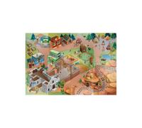 tapis chambre 100x140 tissé multicolore rectangle motif enfant NAPPE ALAMO A
