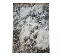 tapis chambre 60x110 tissé anthracite et noir rectangle motif abstrait DELAMER