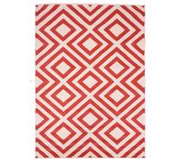 tapis chambre 60x110 tissé corail rectangle motif géométrique LYN49 NICE