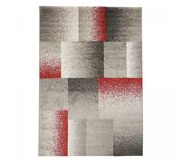tapis chambre 60x110 tissé gris et beige rectangle motif géométrique DERBY A