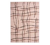 tapis chambre 80x150 tissé blanc cassé rectangle motif abstrait LYN1 MALMO