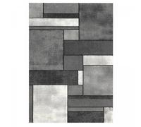 tapis chambre 80x150 tissé gris rectangle motif géométrique LYN8 GEOME