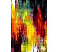 tapis chambre 80x150 tissé multicolore rectangle motif géométrique JOLIA 1