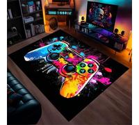Tapis Chambre Ado Gamer 3D Tapis Sol Gaming Deco Chambre Garcon Enfant Tapis Salon Moderne Antidérapant Style Hip Hop Coloré Graffiti Console De Jeu Animé Flanelle Doux Carpets (Modèle 1,120x160cm)