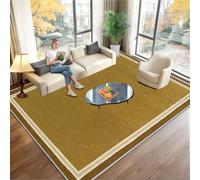 Tapis Chambre Adulte Grand Tapis Salon Antidérapant Lavable en Machine 100 x 140 cm Tapis de Décoration pour Descente de Lit Chambre Adulte Entree Interieur Deco Gamer Bureau Moquette Jaune Foncé