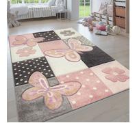 Tapis Chambre Enfant Couleurs Pastel Papillon Motif Carreaux Pois Fleurs Coloré [80x150 cm]