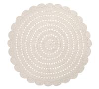 Tapis Chambre Enfant Crochet Alma Blanc Diam 160cm