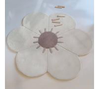 Tapis Chambre Enfant Rond Bohemian Daisy Multicolore Diam 90cm