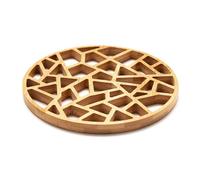 Tapis chauffant en bambou | Ensemble de dessous de plat en bambou | 15 cm de diamètre | Tapis résistant à la chaleur | Tapis de casserole et poêle (2 pièces x 15 cm)