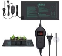 Tapis chauffant pour plantes - Thermostat pour tapis de culture - Pour la croissance des semis - Étanchéité IP67 - 52 x 25 cm - Noir