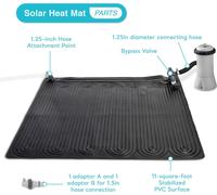 Tapis chauffant solaire Intex pour piscines hors-sol, 119,4 x 119,4 cm