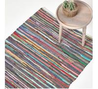 Tapis Chindi - Coton recyclé - 120 x 180 cm - Rectangulaire - Naturel - Intérieur