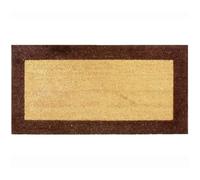 Tapis coco - Bicolore marron - 40x80cm - Hauteur 17mm