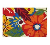 Tapis coco blanchi flowers 40x60 cm