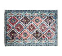 Tapis collection AGRA 120x170 cm motif aztèques bleu et orange