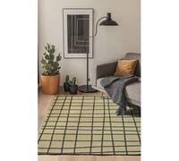 Tapis - Collection Caro - Creamy Black - Tapis à Motifs, Finition Artisanale, Tissage en Belgique - Tapis d'intérieur moderne et doux -