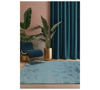 Tapis - Collection Disco - Blue Glow - Tapis à Motifs, Finition Artisanale, Tissage en Belgique - Tapis d'intérieur moderne et doux - Rectangulaire