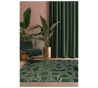 Tapis - Collection Disco - Green Dream - Tapis à Motifs, Finition Artisanale, Tissage en Belgique - Tapis d'intérieur moderne et doux -
