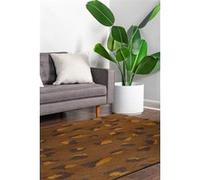 Tapis - Collection Leo Beneffito - Brownie - Tapis à Motifs, Finition Artisanale, Tissage en Belgique - Tapis d'intérieur moderne et doux - Rectangulaire - 140 x 200 cm MARRON G