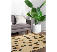 Tapis - Collection Leo - Natural Skin - Tapis à Motifs, Finition Artisanale, Tissage en Belgique - Tapis d'intérieur moderne et doux - Rectangulaire