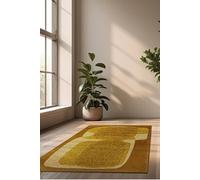 Tapis - Collection Poum Poum - Curry - Tapis d'intérieur moderne et doux - Rectangulaire - 80 x 150 cm