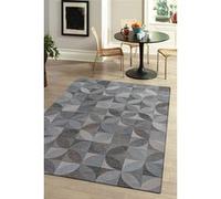 Tapis - Collection Rondo Beneffito - Rock Crystal - Tapis à Motifs, Finition Artisanale, Tissage en Belgique - Tapis d'intérieur moderne et doux - Rectangulaire - 240 x 340 cm GRIS G