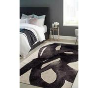 Tapis - Collection Swing - Soot - Tapis à Motifs, Finition Artisanale, Tissage en Belgique - Tapis d'intérieur moderne et doux - Rectangulaire - 240