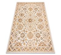 Tapis COLOR 19521460 SISAL ornement cadre cannelle - beige 120x170 cm