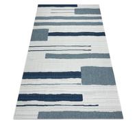 Tapis COLOR 19676369 SISAL lignes beige / bleu 140x200 cm