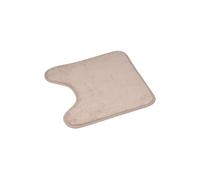 Tapis contour wc 45x45 cm uni Taupe 100% Microfibre