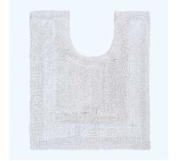 Tapis contour WC en coton 50 x 55 cm - Blanc