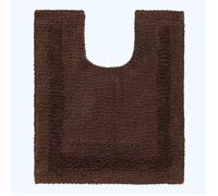 HOMESCAPES Tapis Contour WC 1600 g/m², Extra Doux, 100% Coton, réversible, antidérapant, Lavable, Super Absorbant, séchage Rapide, 50 x 55 cm Chocolat