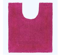 Tapis contour WC en coton 50 x 55 cm - Framboise