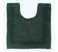 Tapis contour WC en coton - HOMESCAPES - 50 x 55 cm - Vert mousse