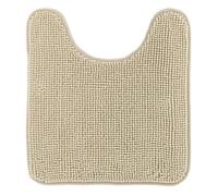 Tendance - Tapis contour wc microfibre boules uni 45x50 cm - beige