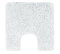 Tapis contour WC en microfibre antidérapant carré blanc L.55 x l.55 cm Highland