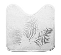 Tapis Contour WC Imprimé Orbella 45x45cm Blanc & Argent
