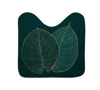 Paris Prix Tapis contour WC Jade Microfibre 45x45 cm Vert