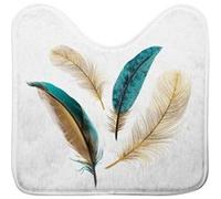 Douceur d'Intérieur, Tapis Contour WC (45 x 45 cm) Plumiss, Microfibre Imprimée