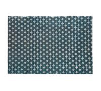 Tapis coton imprimé Box 60x90cm Fleur blanche