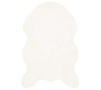 Tapis coulissant en polyester crème OLITE fourrure de lapin synthétique | Texture moelleuse type lapin, dossier ferme, décoration chaude, utilisation dans la chambre, le studio ou le salon