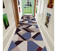 Tapis Couloir Antidérapant Lavable Moderne Géométrique Fin 0.6cm,0.8m x 5m | Tapis de couloir fin 0.6cm lavable avec envers antidérapant et motif géométrique moderne pour intérieur