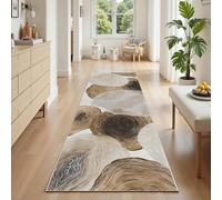 Tapis Couloir Long Spiral Ligne Abstrait Moderne, Tapis de Passage Wabi-Sabi Minimaliste Contemporain 70x200 cm Antidérapant et Lavable, Doux Carpet pour Cuisine, Entrée, Salon, Chambre, Couloir