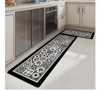 Tapis Cuisine Antidérapant 45 x 150 cm Tissé Tapis de Couloir Tapis de Cuisine Devant Evier Lavable Anti-saleté