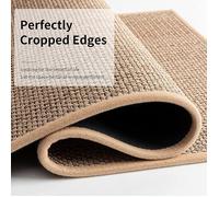 Tapis cuisine devant évier antidérapant - Caoutchouc lavable jute lin 44x120cm