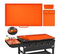 Tapis Cuisson Silicone Pour Royal Gourmet 24" Folding Stand Griddle GD2022 | Couvercle Plaque Cuisson Silicone Couverture IntéGrale Des Bords éPais RéUtilisable Durables Utilisation SimplifiéE Cuisine